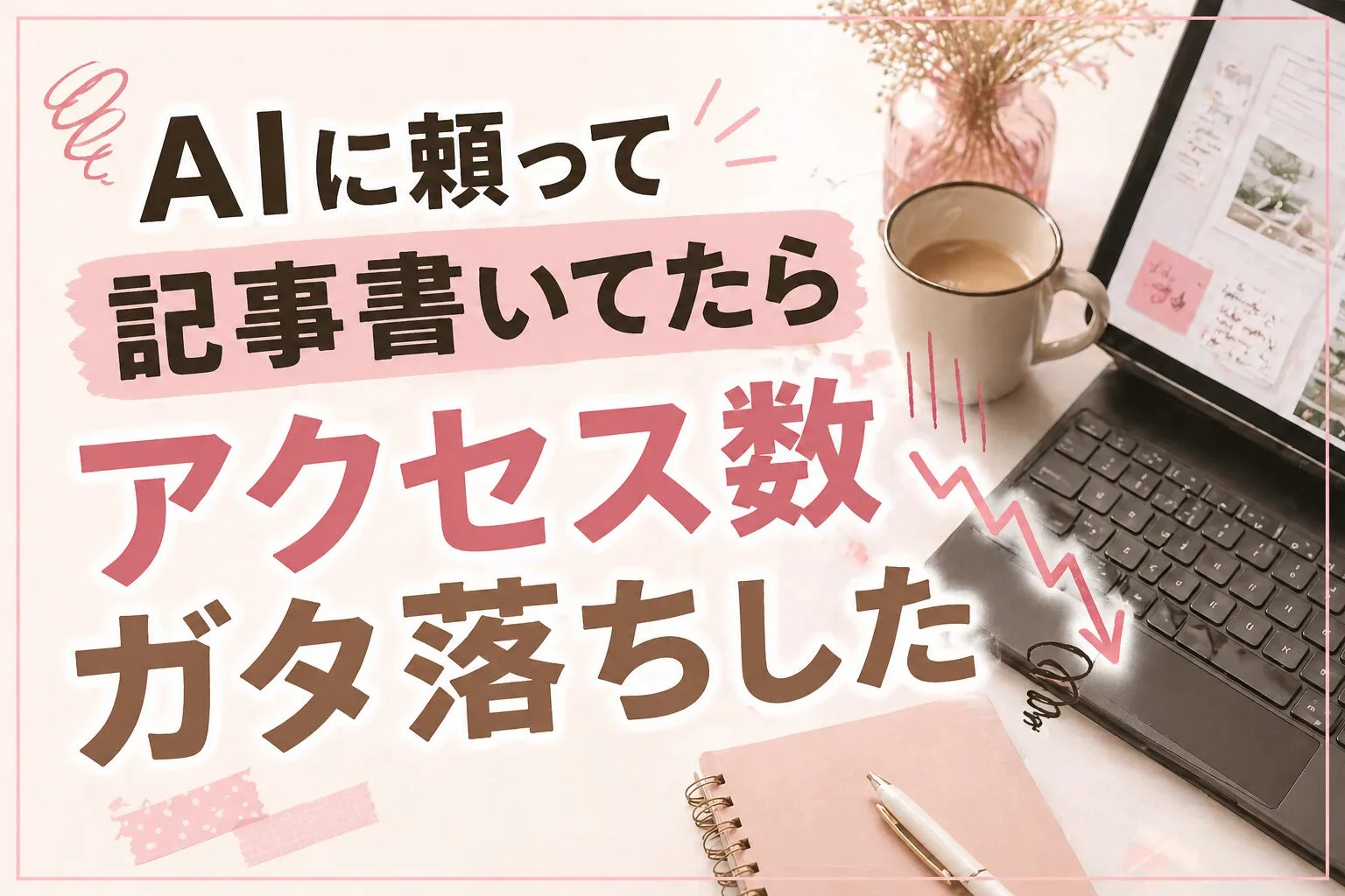 AIに頼って記事書いてたらアクセス数ガタ落ちした